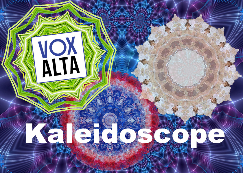 Multicolored kaleidoscope images